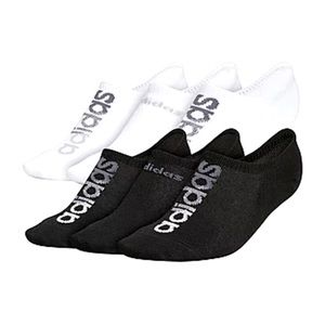 ✖️ADIDAS ORIGINALS SUPERLITE AEROREADY WOMENS BLACK & WHITE 6 PACK NO SHOW SOCKS